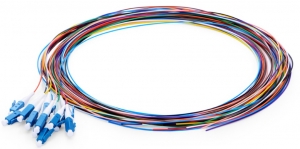LC/UPC - SM Simplex Pigtail G.657A2 900μm LSZH - 1.5m (Color Pigtails Set 12pcs) ― Beloteks Latvia SIA