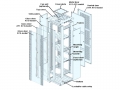 42U 800x1000x2000 Стеклянная дверь