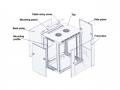 6U 600x450x370mm Metal door