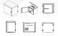9U IP66 600x450 Wall Mounted Cabinet (Single Layer)