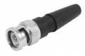 BNC Male Crimp Connector, Cable Screwing, PVC - RG59, RG6