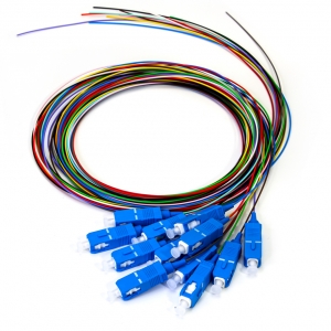 SC/UPC - SM Simplex Pigtail 900μm G.657A2 LSZH - 1m (Color Pigtails Set 12pcs) ― Beloteks Latvia SIA